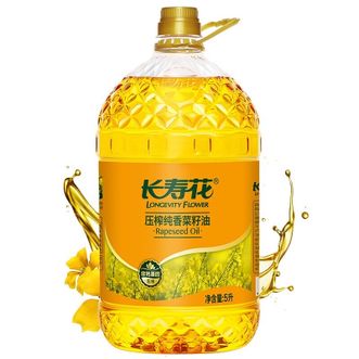 长寿花LONGEVITY FLOWER  压榨纯香非转基因菜籽油 5L