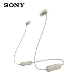 索尼/Sony  挂脖式蓝牙耳机  WI-C100 褐色 无线立体声 颈挂式 蓝牙耳机约25小时长久续航IPX4防水防汗 (WI-C200升级款)