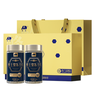 敖东  蜂王浆冻干片礼盒  净含量：36克  （300mg/片*60片*2瓶）