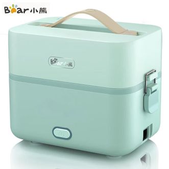 小熊/Bear  电热饭盒热饭神器办公室自热饭盒1.2升双层容量可插电双层便携式保温饭盒上班族带饭加热盒饭