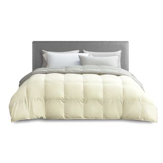 水星家纺  半见初雪 抗菌防螨复合鹅绒被200*230cm 129249