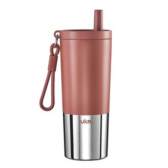 UKA  幻银吸管保温杯620ml 大容量车载水杯咖啡杯UKM41
