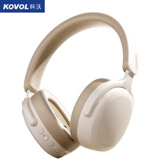 科沃（KOVOL）  蓝牙耳机头戴式主动降噪音乐3D空间音效电竞游戏专业低延迟 HFX2Pro米色