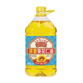 鲁花  食用油 厨中香 浓香葵花仁油  4L 健康营养油色透亮清香不腻