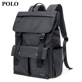 Polo  男士翻盖双肩包17.3英寸大容量电脑旅行包商务通勤多场景背包 PBS12979