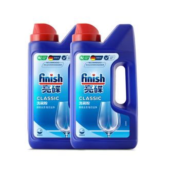 finish  亮碟洗碗机洗涤剂清洁剂专用洗涤粉剂亮碟去污去渍洗洁精洗碗粉2kg 洗碗粉1kgx2 (适用西门子海尔美的方太等)  正品包邮
