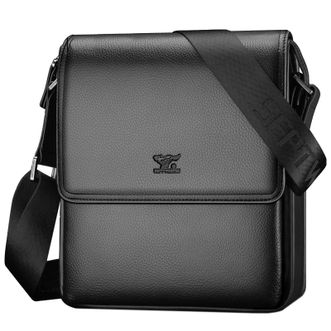 七匹狼/Septwolves  单肩包  斜挎包 公文包  大容量通勤包  黑色  大号  235*80*270mm