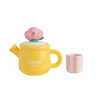 COSTA  陶瓷茶壶茶水分离杯女生日礼物玻璃茶具杯壶组合 茶滤杯壶组合 CDT22005-YE 黄色