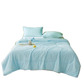 洁丽雅/Grace  凉感丝西瓜抗菌夏被夏凉被空调被被子被芯薄被单人被宿舍用 150x200cm JLY-GDYB2501 天空蓝