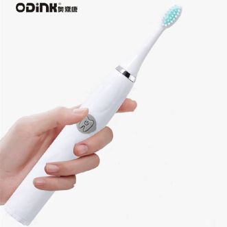 奥鼎康/ODINK  声波电动牙刷 全身防水口腔护理震动细软刷毛洁牙护牙洁牙器A-K3800(电池款)白色