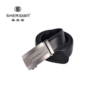 喜来登/SHERIDAN  牛皮自动扣 商务男士搭扣腰带  礼盒装 情人节生日礼物 黑色 NL71053S
