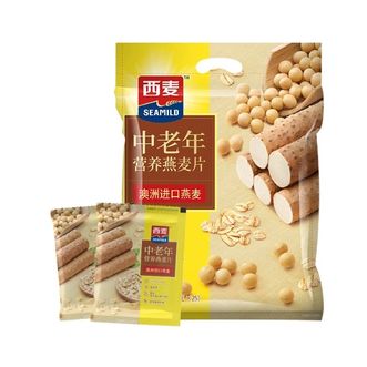 西麦SEAMILD  中老年速溶燕麦片 700g（28克*25包）*1袋