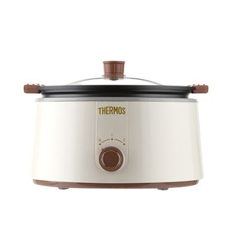 膳魔师（THERMOS）  3L鸳鸯锅电火锅涮锅多用途锅EHA-4336A白色