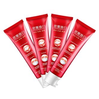 高露洁  密集焕白牙膏 劲白去牙渍牙垢亮白清新口气不伤牙含氟去黄牙膏120g*4支【3176】