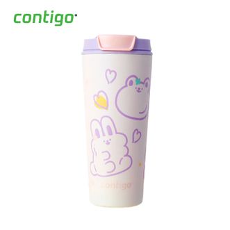 康迪克（Contigo）  双饮口保温杯520ml软萌爱心兔