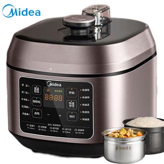 美的（Midea） 电压力锅 5L家用不粘双胆 特色彩屏控 开盖火锅高压快煮压力锅 MY-C540G