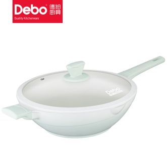 德铂（Debo）  炒锅无涂层32CM不粘锅电磁炉燃气通用
