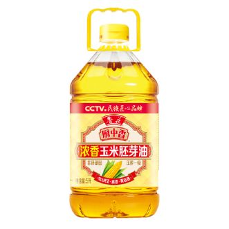 鲁花  食用油厨中香浓香玉米胚芽油5L非转基因压榨