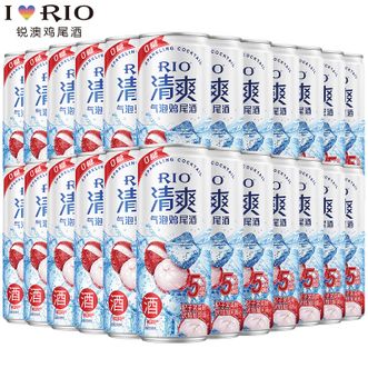 锐澳  RIO 清爽5度妃子笑荔枝330ml*24罐（零糖）