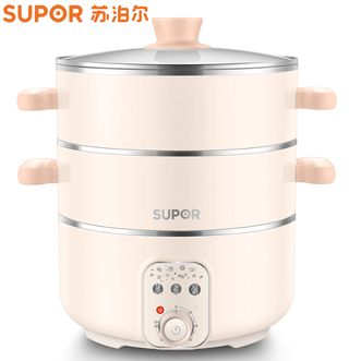 苏泊尔（SUPOR）电蒸锅煎炖多功能双层蒸笼304不锈钢不粘内胆双层煲体电蒸锅ZN26YK18