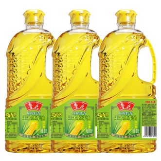 鲁花 压榨玉米胚芽油 900mlx3桶