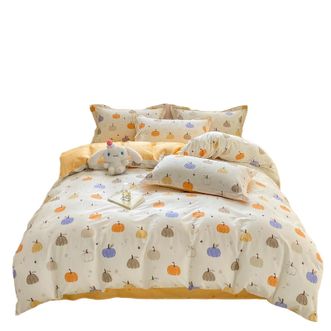 宜恋  【全棉被罩ins风】 单人150×200cm 软萌治愈系宿舍用 思念南瓜