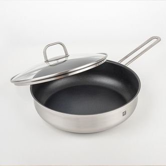 双立人（ZWILLING）  Nova Plus不粘煎锅-带盖 24cm