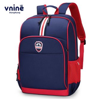 第九城/V.NINE  时尚简约小学生男孩书包1-6年级减负大容量潮流双肩背包VD133965