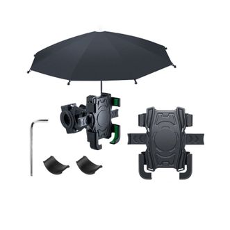 华饰电动车手机支架摩托自行车骑行多功能防雨手机导航支架固定器把手款