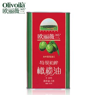 欧丽薇兰  （Olivoila）食用油 特级初榨橄榄油3L红标