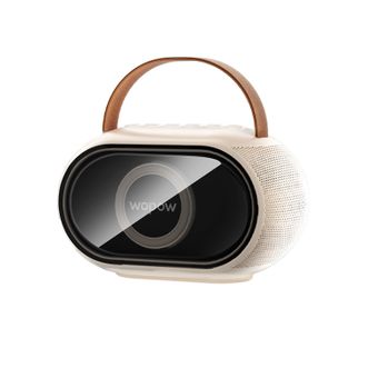 沃品/WOPOW  K歌蓝牙音箱  AP08   米白色（不包含话筒） 续航时间长音效好小巧便携户外