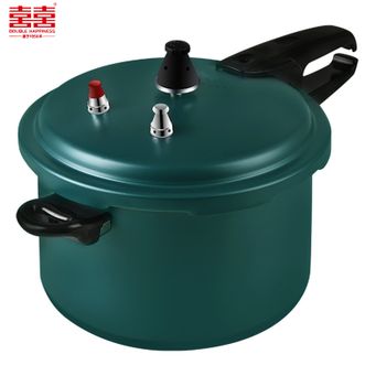 双喜  酷康直型通用铝压力锅24CM/7L陶瓷不粘家用快煮压力锅高压锅-天池绿