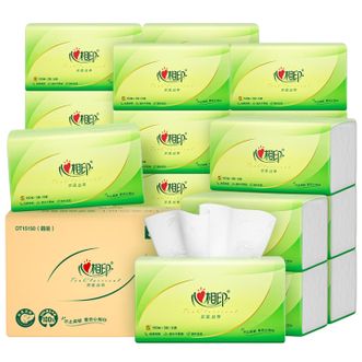 心相印  茶语丝享抽纸  3层150抽24包家庭实惠囤货整箱装纸巾餐巾纸擦手纸