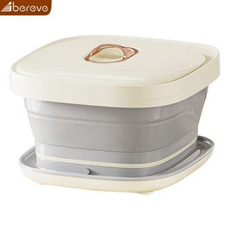 艾贝丽/Abereve  折叠足浴盆8L容量 足浴器恒温加热泡脚桶 洗脚盆泡脚盆足疗足部按摩器 防漏电保护足浴桶