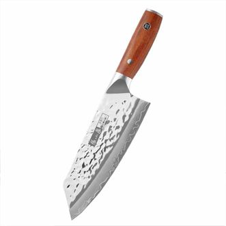 张小泉  木澜系列家用刀具不锈钢锻打菜刀 多用刀D100011