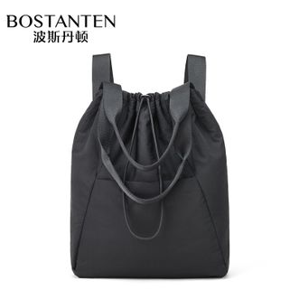 波斯丹顿/Bostanten  托特包 抽绳双肩背包 小众设计大容量通勤单肩手提包 休闲包 B6241001
