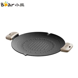 小熊（Bear）户外煎盘 32cm露营野营家用圆形卡式炉烤肉盘烧烤盘铁板烧煎烤盘 CP-G0060（不带收纳袋）