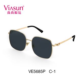 薇尚 ViΛsun  太阳镜高级感墨镜防紫外线偏光防晒 VE5685P C-1亮金框灰色镜片