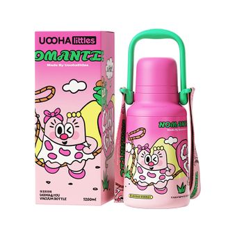 UOOHA Littles  保温悠悠桶 1200ml保温杯 保温桶 大容量水杯 牛仔女孩 玫绿 UBW20-C