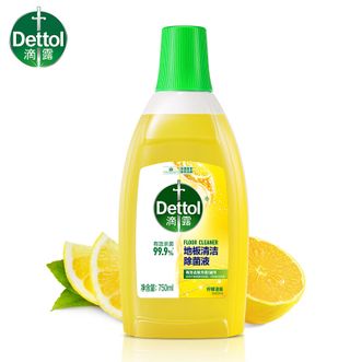 滴露/Dettol  地板清洁剂柠檬750ml 拖地瓷砖木地板扫地机去污垢杀菌去味多功能
