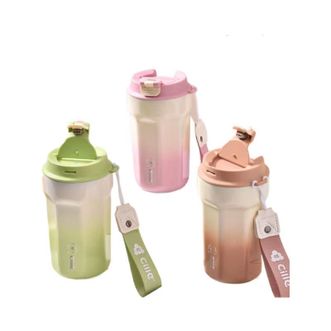 希乐  经典陶瓷咖啡杯陶瓷内胆保温杯便携办公商务车载水杯  400ml  XB-24191-TC