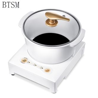 BTSM  电磁炉（配一个锡纸碗托+10个一次性的锡纸碗 ）家用便捷智能迷电火锅学生宿舍懒人必备多功能小型一体组合锅