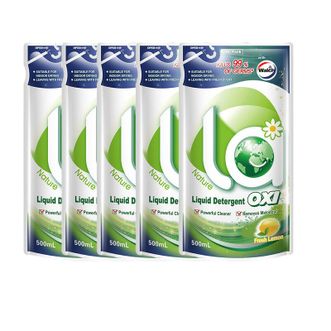 威露士（Walch）la有氧洗衣液500ml*5袋_柠檬清香除菌除螨温和洁净