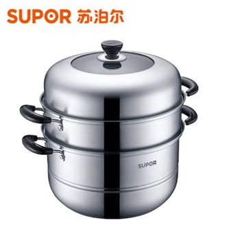 苏泊尔  易存储双层复底28cm蒸锅304不锈钢蒸笼SZ28C1（SUPOR）