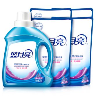 蓝月亮  洁净洗衣液洗衣液2kg*1+袋1kg*4   洗衣液机洗手洗套装薰衣草香