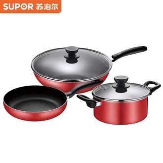 苏泊尔(SUPOR)   炒锅套装炒锅汤锅煎锅锅具不粘锅加厚耐用组合 不沾三件套TP2404E