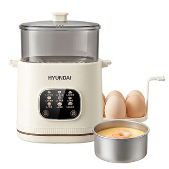 HYUNDAI  迷你蒸蛋煮蛋器XT-ZDQ268至尊款 带蒸碗/蛋架/蒸笼