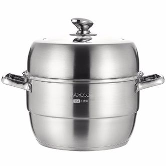 美厨（MAXCOOK）家用304不锈钢32cm蒸锅新主厨系列复底双层多用蒸锅加厚复底汤蒸锅MCZ826