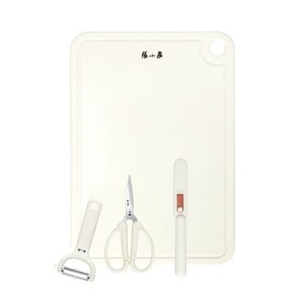 张小泉  伊果系列厨房剪刀水果刀刨皮刀菜板四件套 D400031