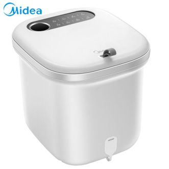 美的/Midea  泡脚桶足浴盆加热自动按摩洗脚盆高深桶泡小腿可拆洗按摩足浴盆洗脚桶MK-AJ0202白色
